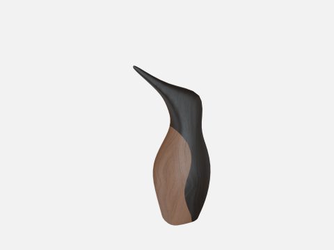 Wood penguin Modelo 3D