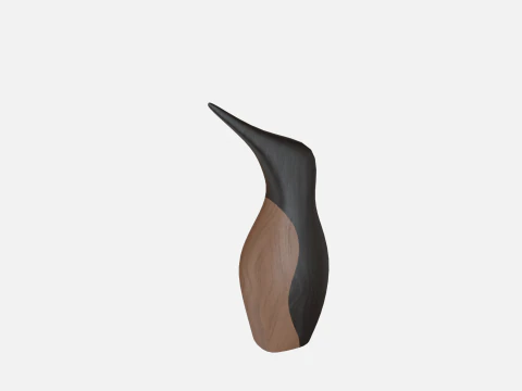 Wood penguin 3D Model