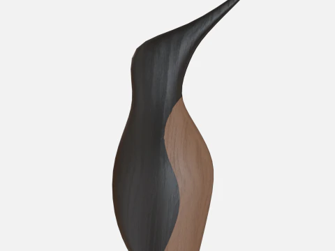 Wood penguin 3D Model