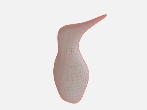 Wood penguin 3D Model