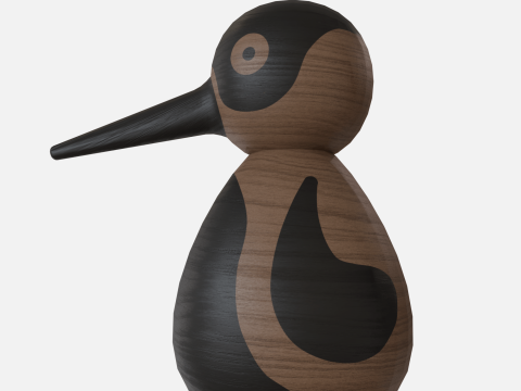 Wood bird woodpecker Model 3D