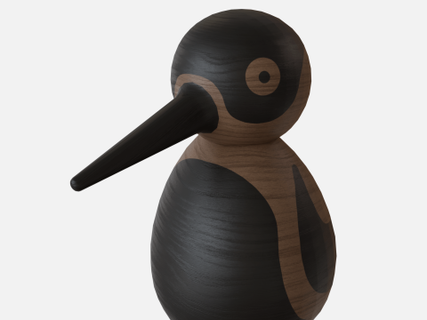 Wood bird woodpecker 3D Model