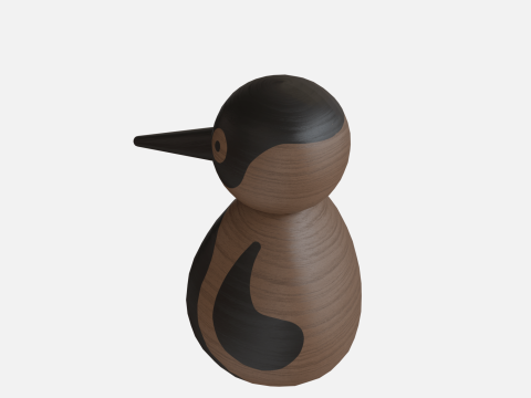 Wood bird woodpecker 3D Model