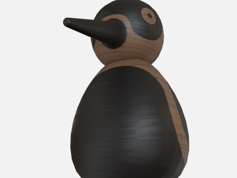 Wood bird woodpecker 3D Model