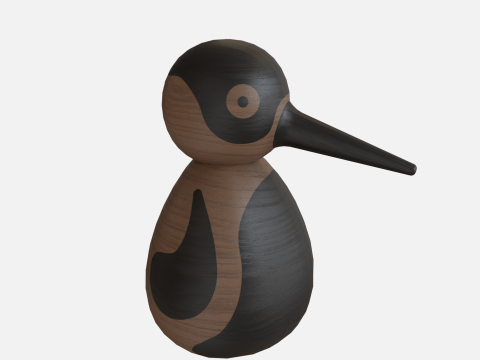 Wood bird woodpecker 3D Model