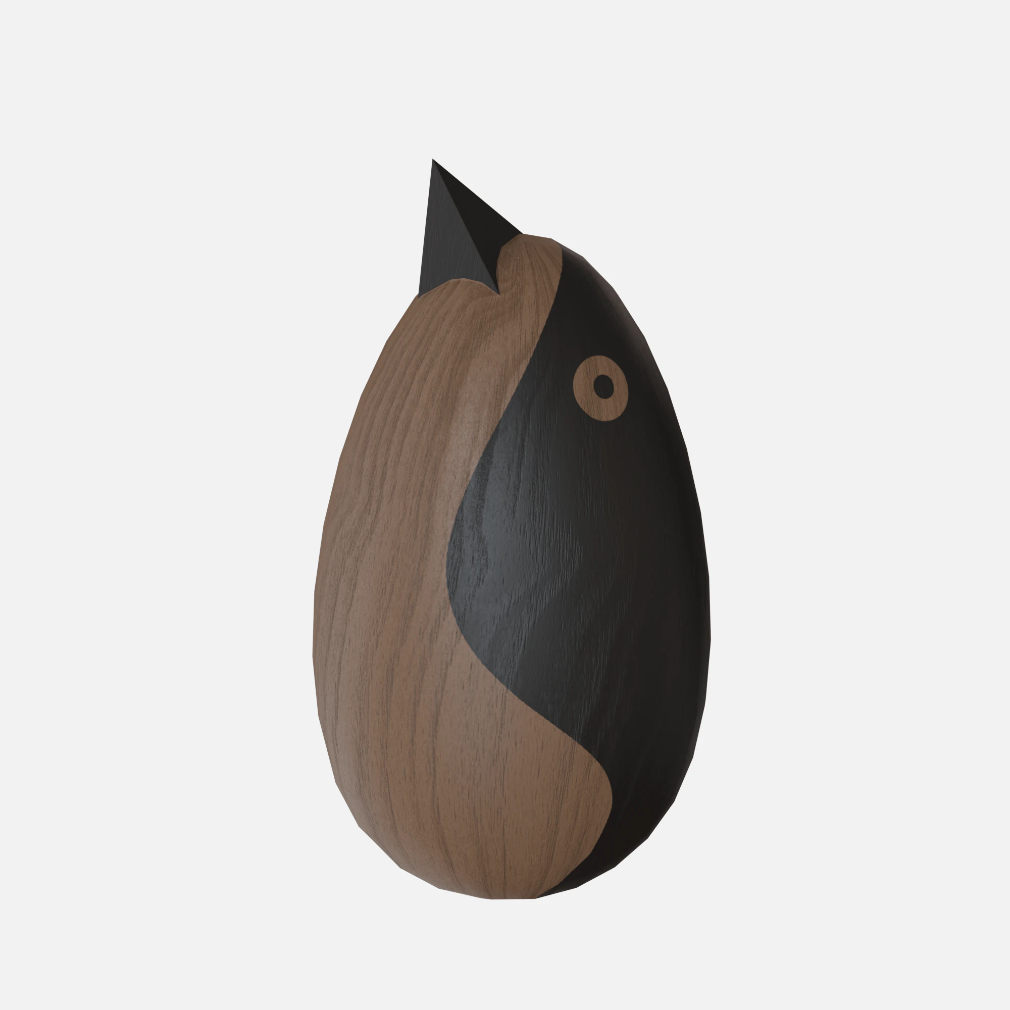Wood round bird 3D Model .c4d .max .obj .3ds .fbx .stl .blend 