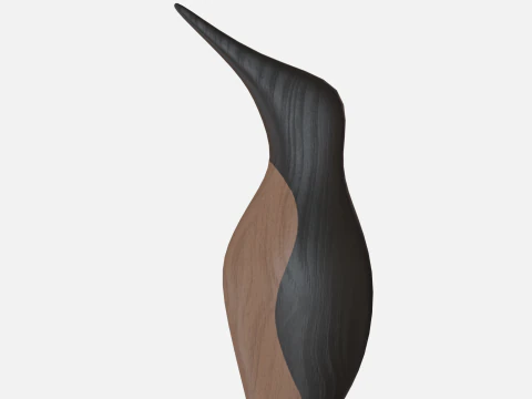 Wood birds collection 5 items 3D Model