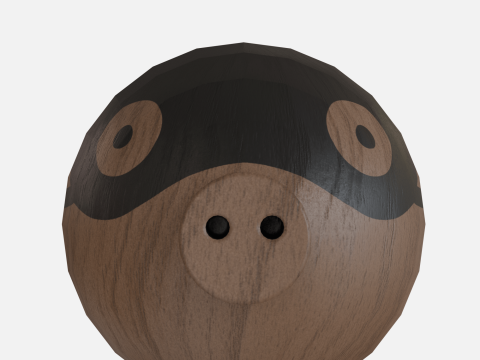 Wood pig Modelo 3D