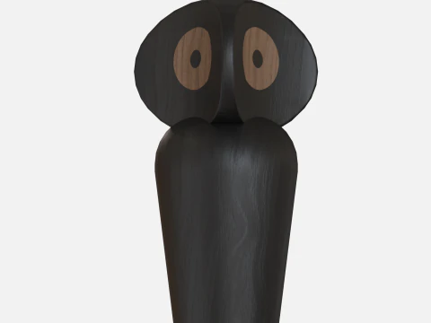 Drewniana sowa Model 3D