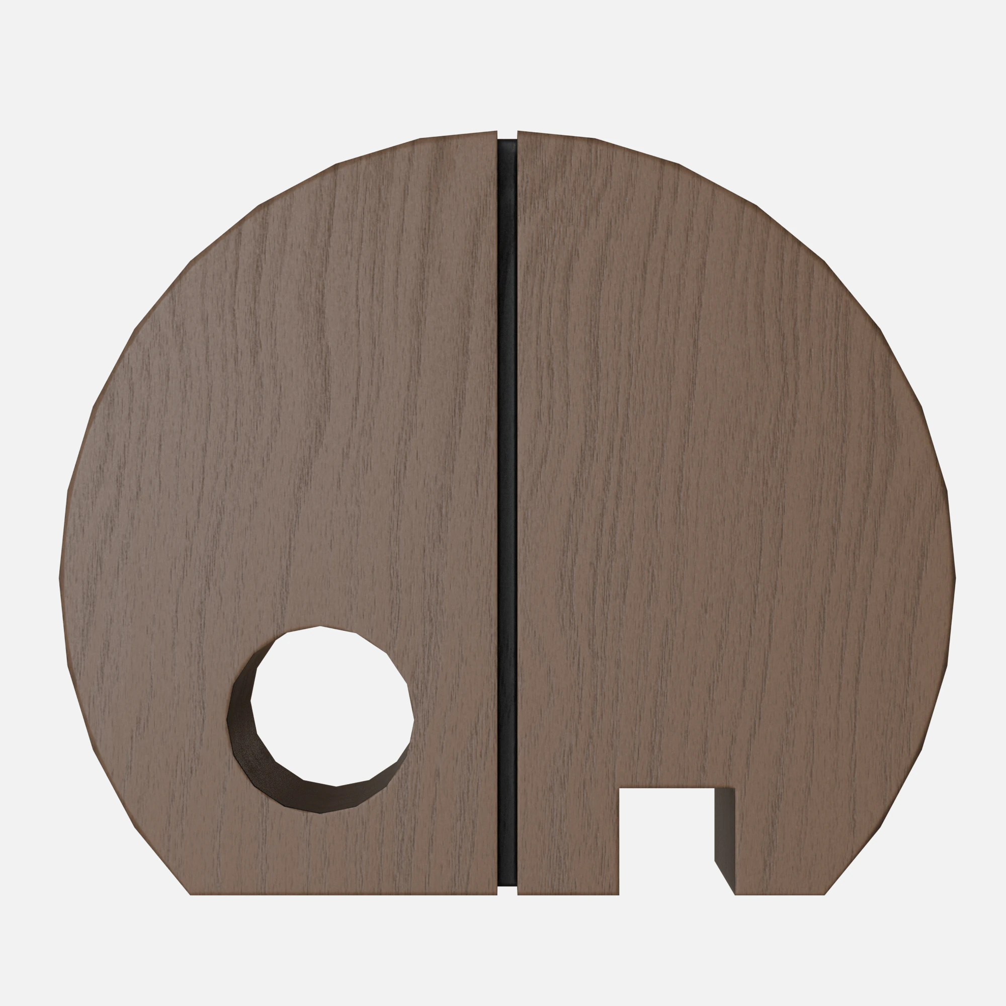 Wood round elephant 3D Model .c4d .max .obj .3ds .fbx .stl .blend 