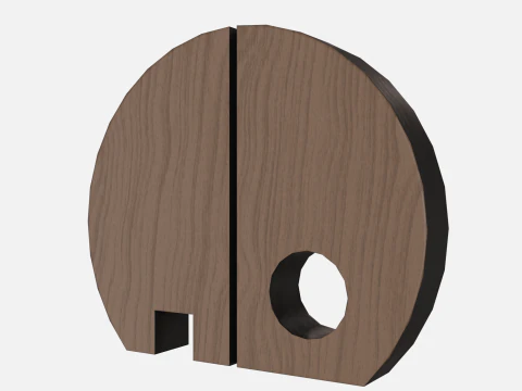 Wood round elephant 3D Model