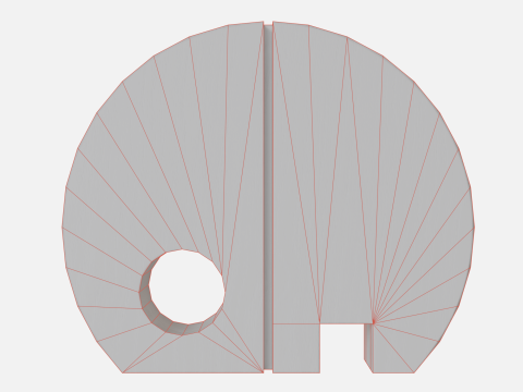 Wood round elephant 3D Model