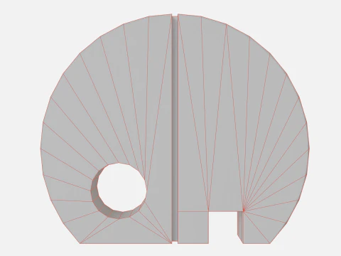 Wood round elephant 3D Model