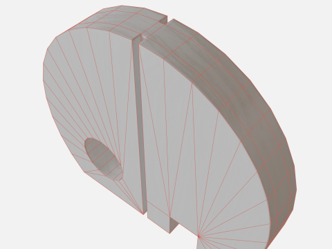 Wood round elephant 3D Model