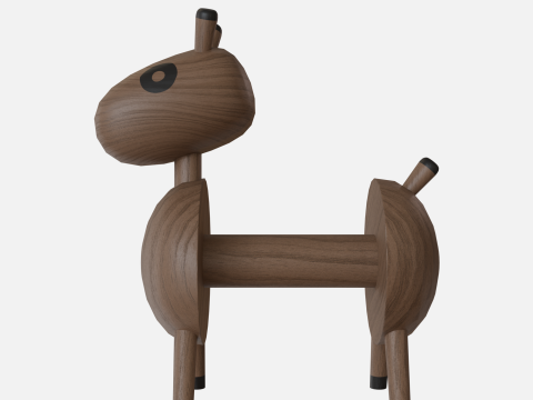 Wood horse 3D Модель