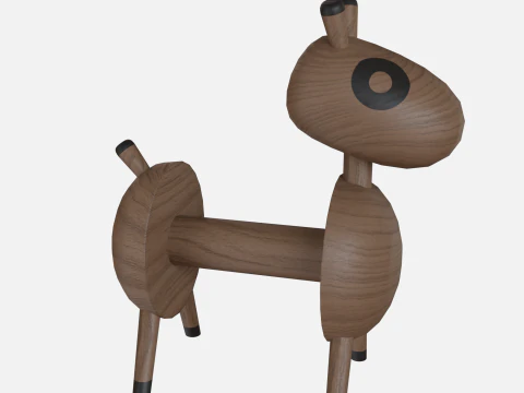 Wood horse 3D Model