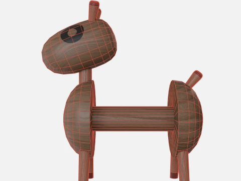 Wood horse 3D Model