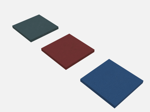 Rubber tiles 500x500x40 Modèle 3D