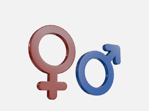Genders symbols Glossy Plastic 3D 모델