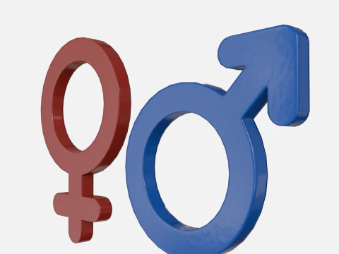 Genders symbols Glossy Plastic 3D Model