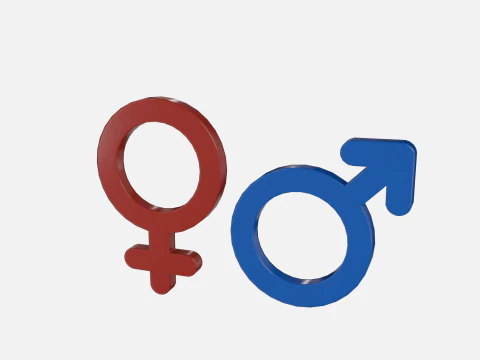 Genders symbols Glossy Plastic 3D Model