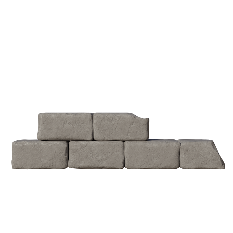Old bricks wall 1 3D Model .c4d .max .obj .3ds .fbx .stl .blend
