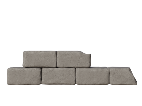 Old bricks wall 1 3D Model