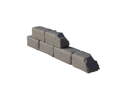 Old bricks wall 1 3D Model