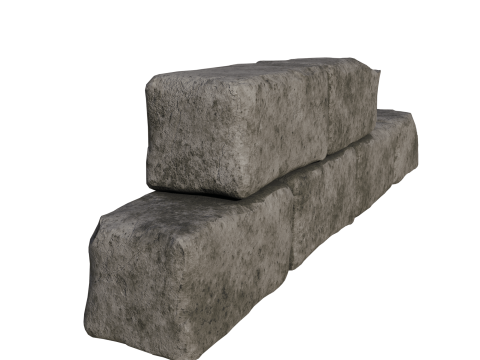 Old dirty bricks wall 1 3D Модель