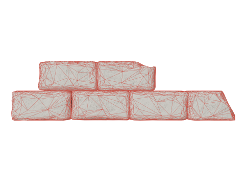Old dirty bricks wall 1 3D Модель