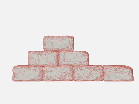 Old bricks wall 2 3D Model