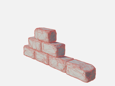 Old bricks wall 2 Modello 3D