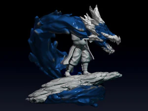 kimetsu no yaiba - demonendoder - tanjiro waterstandbeeld 3D printmodel