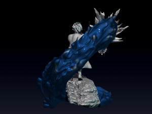 kimetsu no yaiba - demon slayer - tanjiro water stance statue 3Dプリントモデル