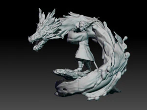 kimetsu no yaiba - demonendoder - tanjiro waterstandbeeld 3D printmodel