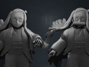 kimetsu no yaiba - demon slayer - nezuko 3d pritn statue 3D प्रिंट मॉडल