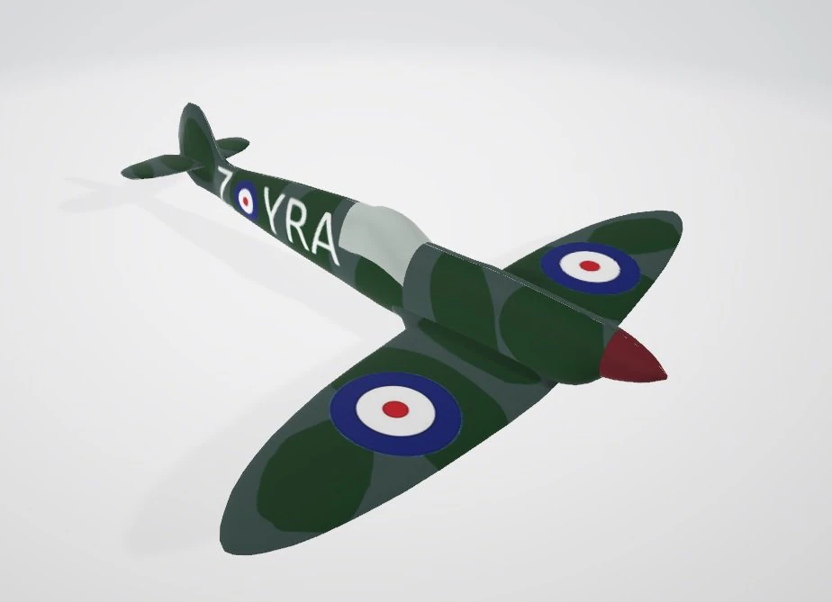 supemarine spitfire 3D Model .c4d .max .obj .3ds .fbx .stl .blend 