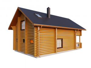 wooden house Modello 3D