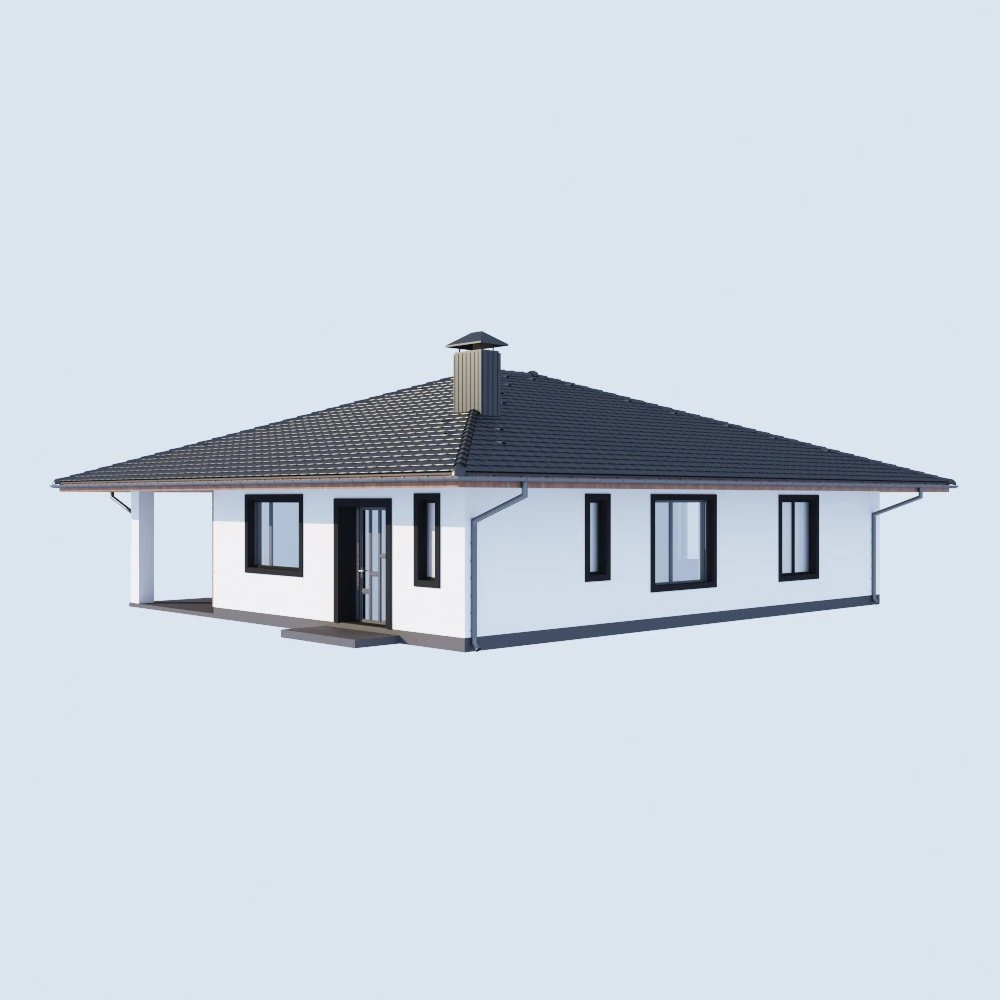 residential house 3D Model .c4d .max .obj .3ds .fbx .stl .blend 