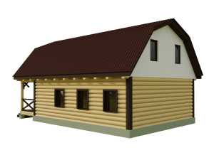 wooden house 3D Model