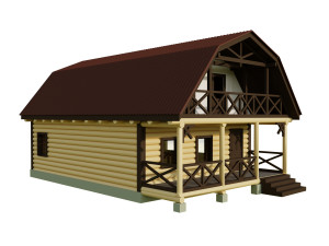 wooden house 3D Model