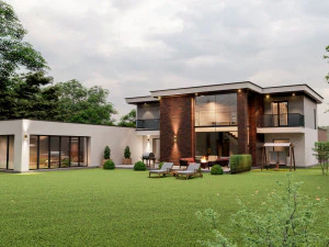 수영장이 있는 주거용 주택 3D 모델