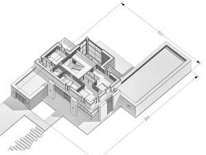 residential house with swimming pool Model 3D
