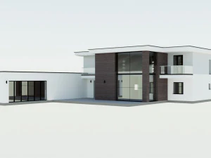 residential house with swimming pool 3D Model