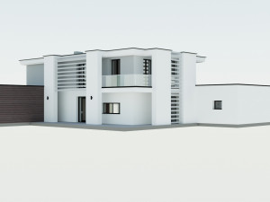 residential house with swimming pool Model 3D