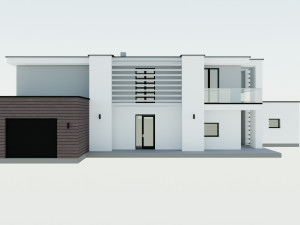 residential house with swimming pool Model 3D