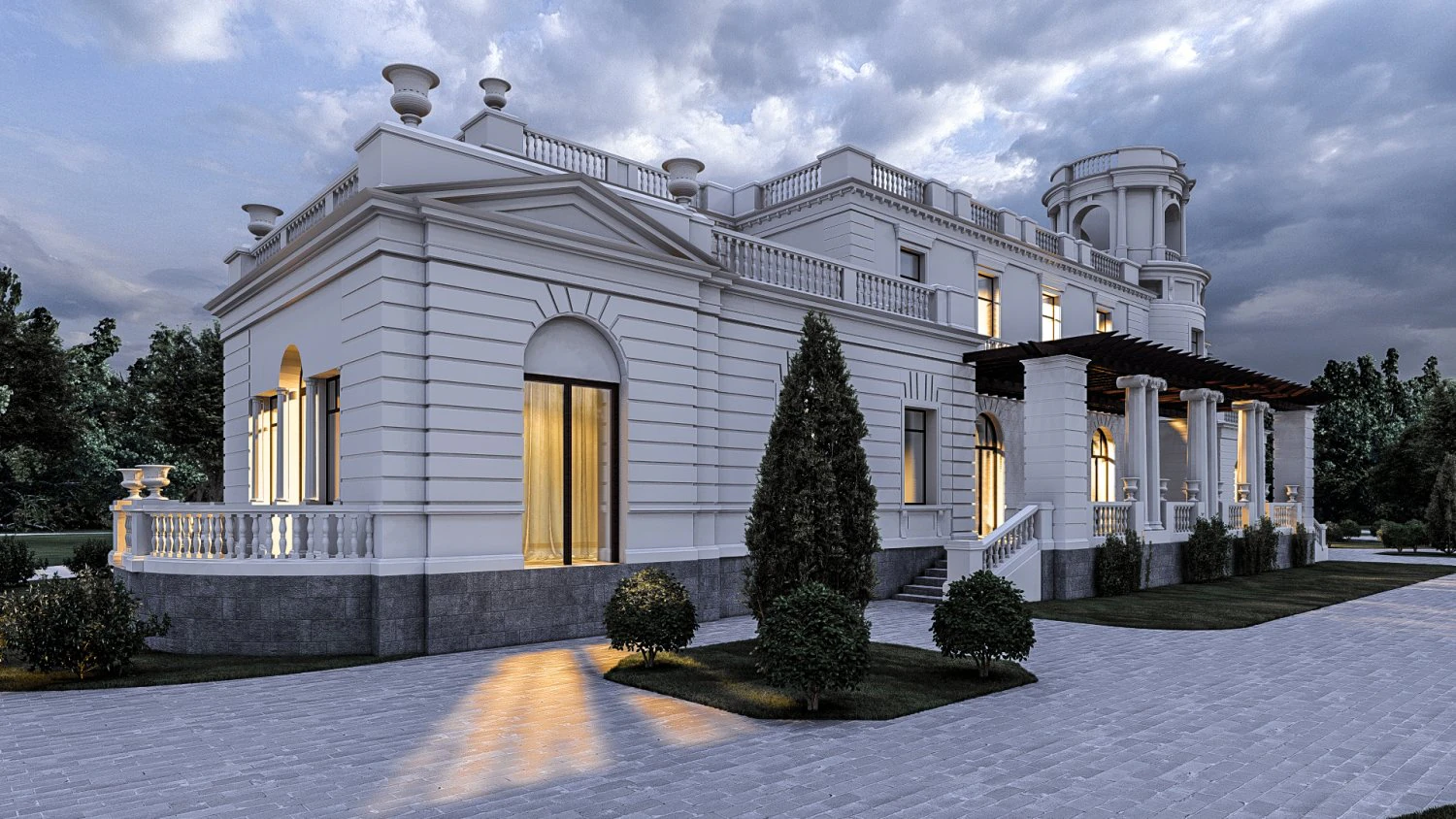 the tereshchenko estate in denyshi village 3D Model .c4d .max .obj .3ds .fbx .stl .blend