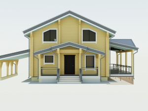 wooden house 3D Model
