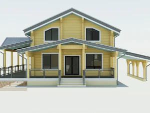 wooden house 3D Model