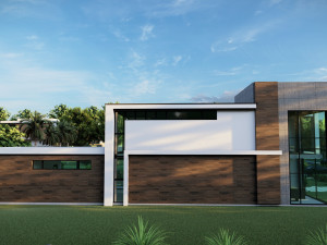 Residential house with swimming pool 3D 模型